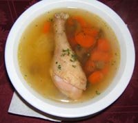 Hungarian meat soup